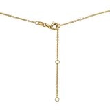 0.06克拉 14K黃K金 鑽石珍珠項鍊