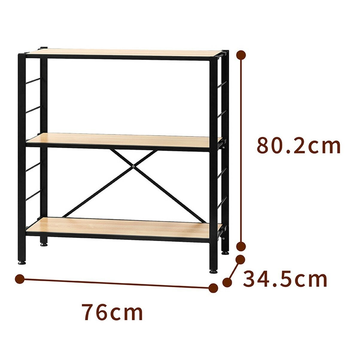IRIS OHYAMA 萬能摺疊層架 3層 #KRSR-3
