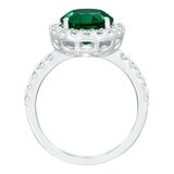 0.65克拉 祖母綠圓形鑽石戒指 VS2/I 0.65克拉 祖母綠圓形鑽石戒指 VS2/I