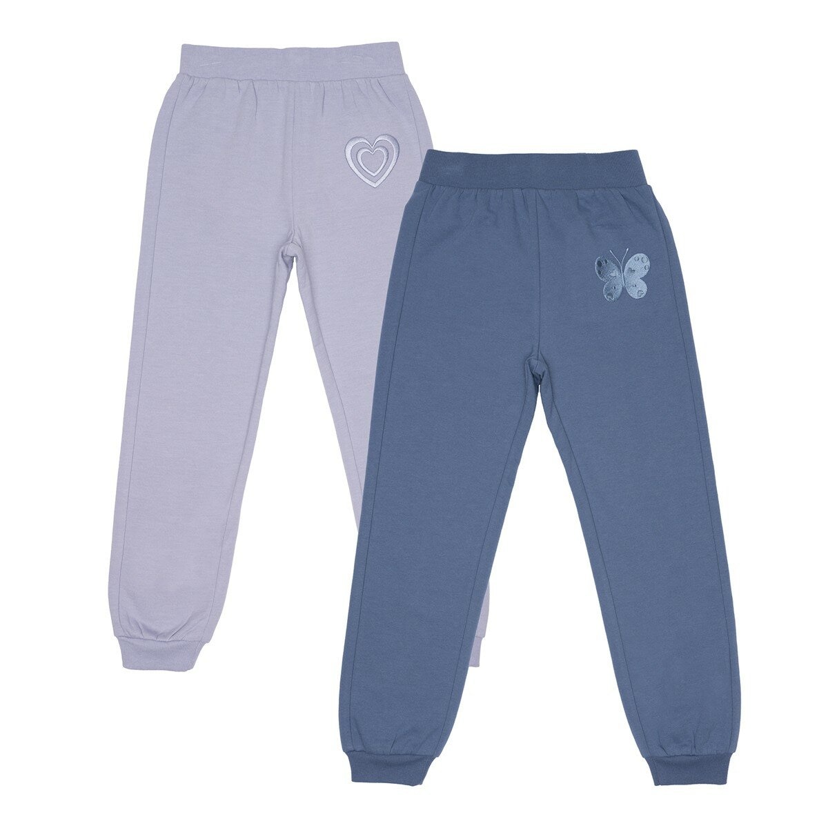 Pekkle 兒童運動長褲二件組 紫/藍