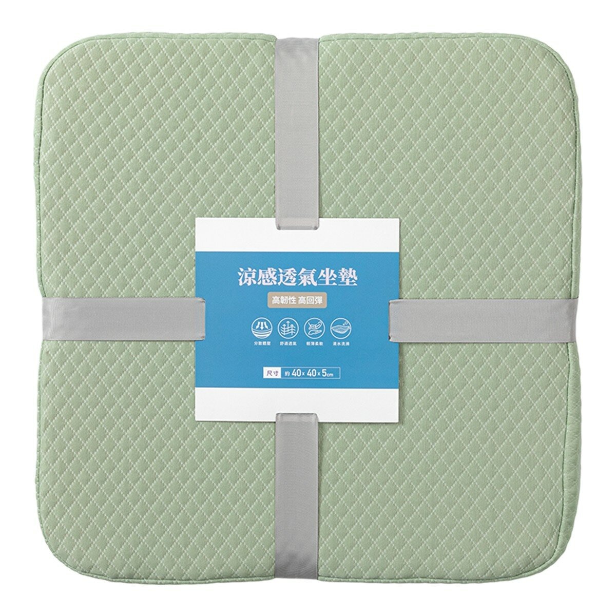 Heniemo 涼感透氣坐墊 40公分 X 40公分 X 5公分 綠 Heniemo 涼感透氣坐墊 40公分 X 40公分 X 5公分 綠
