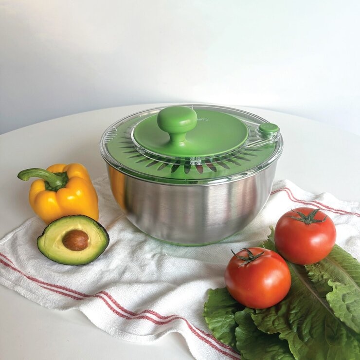 Rollkitchen 不鏽鋼盆沙拉蔬果脫水器
