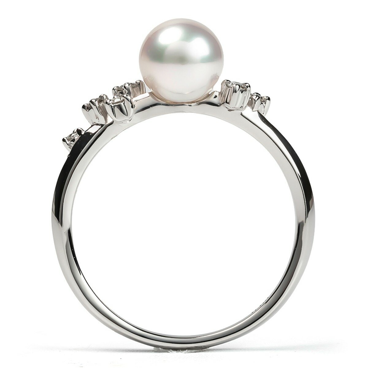 Tokyo Pearl 18K白K金 6.0公釐 - 6.5公釐 Akoya 珍珠戒指