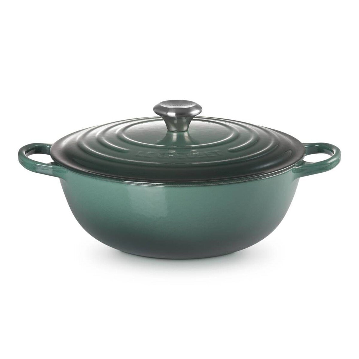 Le Creuset 媽咪鑄鐵鍋 含鋼頭鍋蓋 28公分 綠光森林