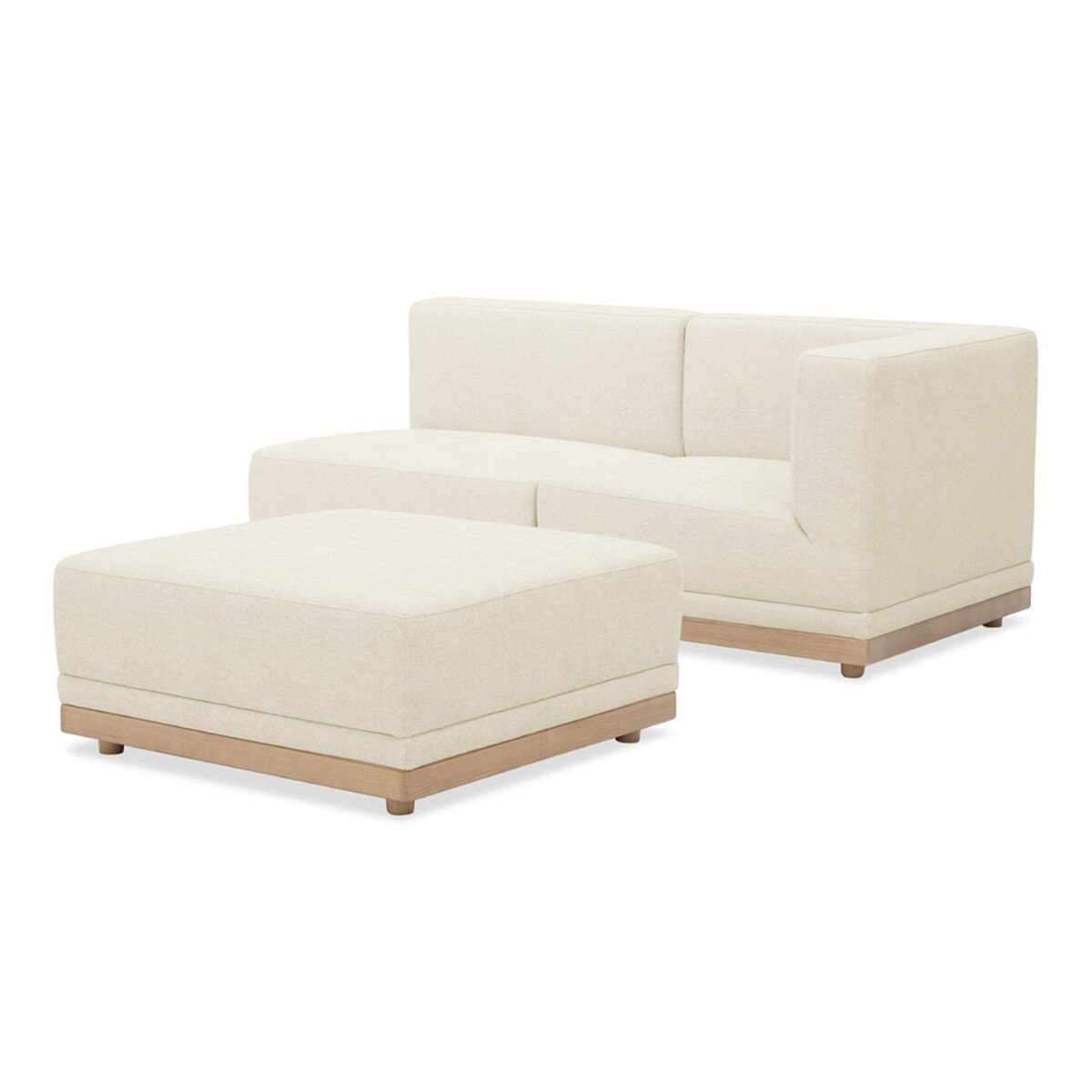 Aiden & Ivy 布面模塊沙發三件組