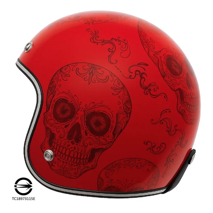 TORC T-50 3/4 防護頭盔 亮光紅 Born To Lose