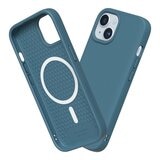 犀牛盾 iPhone 15 Plus SolidSuit MagSafe 兼容 經典防摔手機殼 + 9H 抗藍光鋼化玻璃保護貼 深海藍