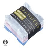 Grandeur 快乾方巾 9入組 33公分 X 33公分 灰/粉/淺紫