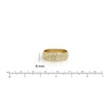 14K黃K金雕花戒指 美規7號