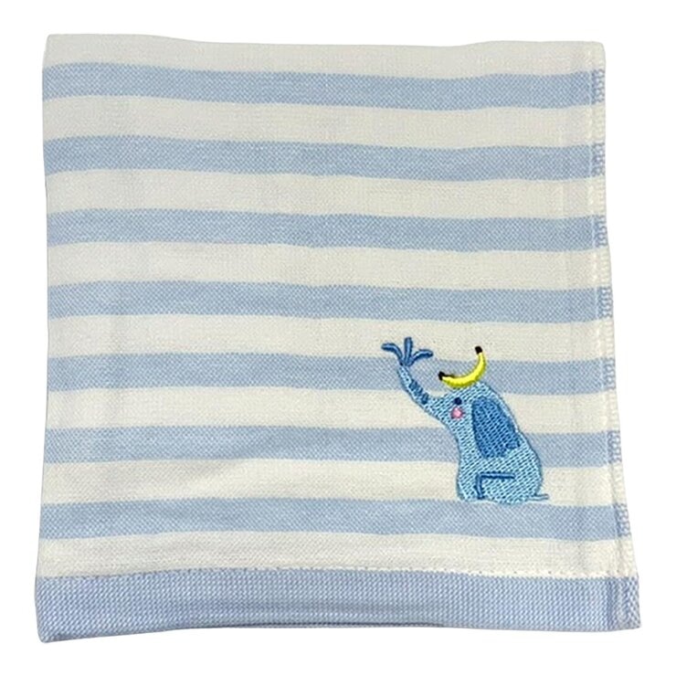 Gemini 純棉無捻紗布方巾 6入 34公分 X 34公分 條紋刺繡