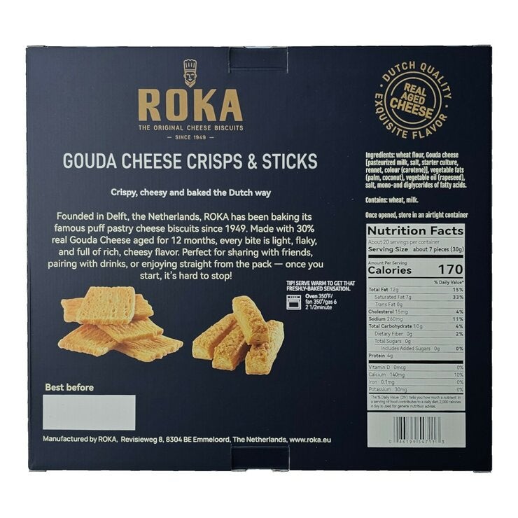 Roka 荷蘭熟成高達綜合起司脆餅&脆棒 600公克