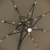 ATLeisure 10 呎戶外方形遮陽傘 附傘座 棕色