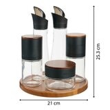 Trudeau 玻璃調味醬料罐、油罐、研磨器 6件組