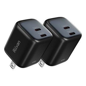 Riivan 45W GaN 氮化鎵迷你電源供應器2入組