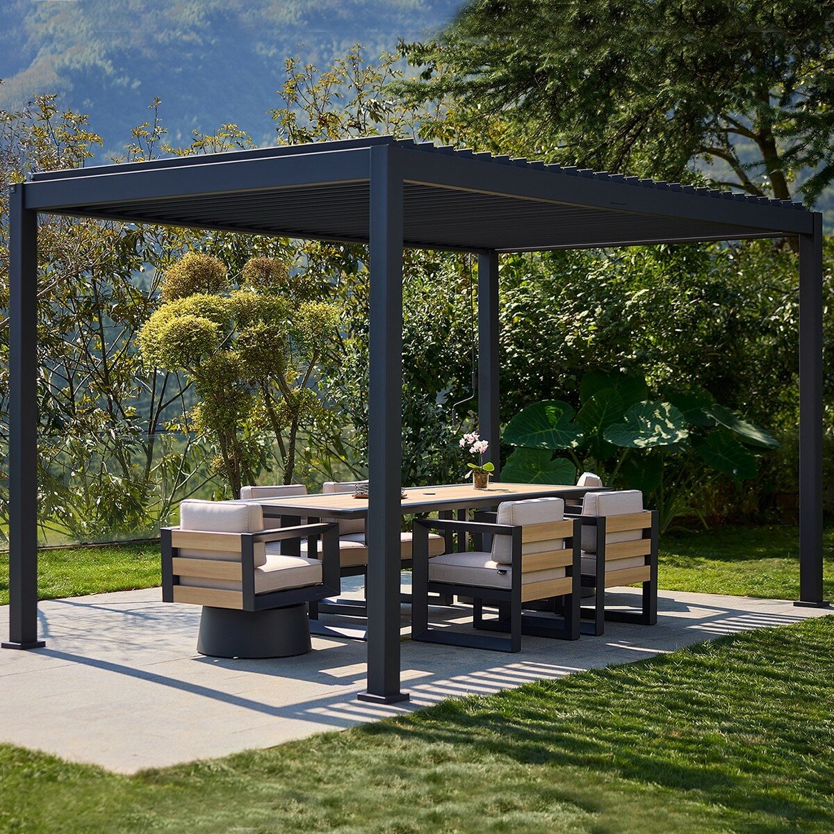 Mirador 111DA 8.8呎 X 14.4呎 戶外遮陽亭 深灰色 Mirador 111DA 8.8呎 X 14.4呎 戶外遮陽亭 深灰色