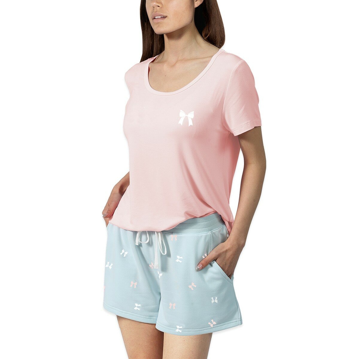 Advent 女短袖睡衣套組 粉