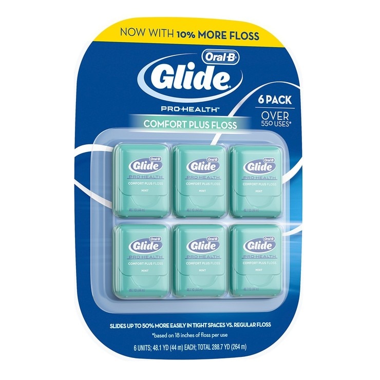 Glide 清潔舒適牙線薄荷口味44公尺x 6入 Costco 好市多