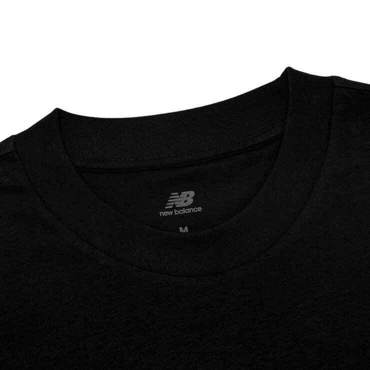 New Balance 男經典 Logo 短袖上衣 黑 M