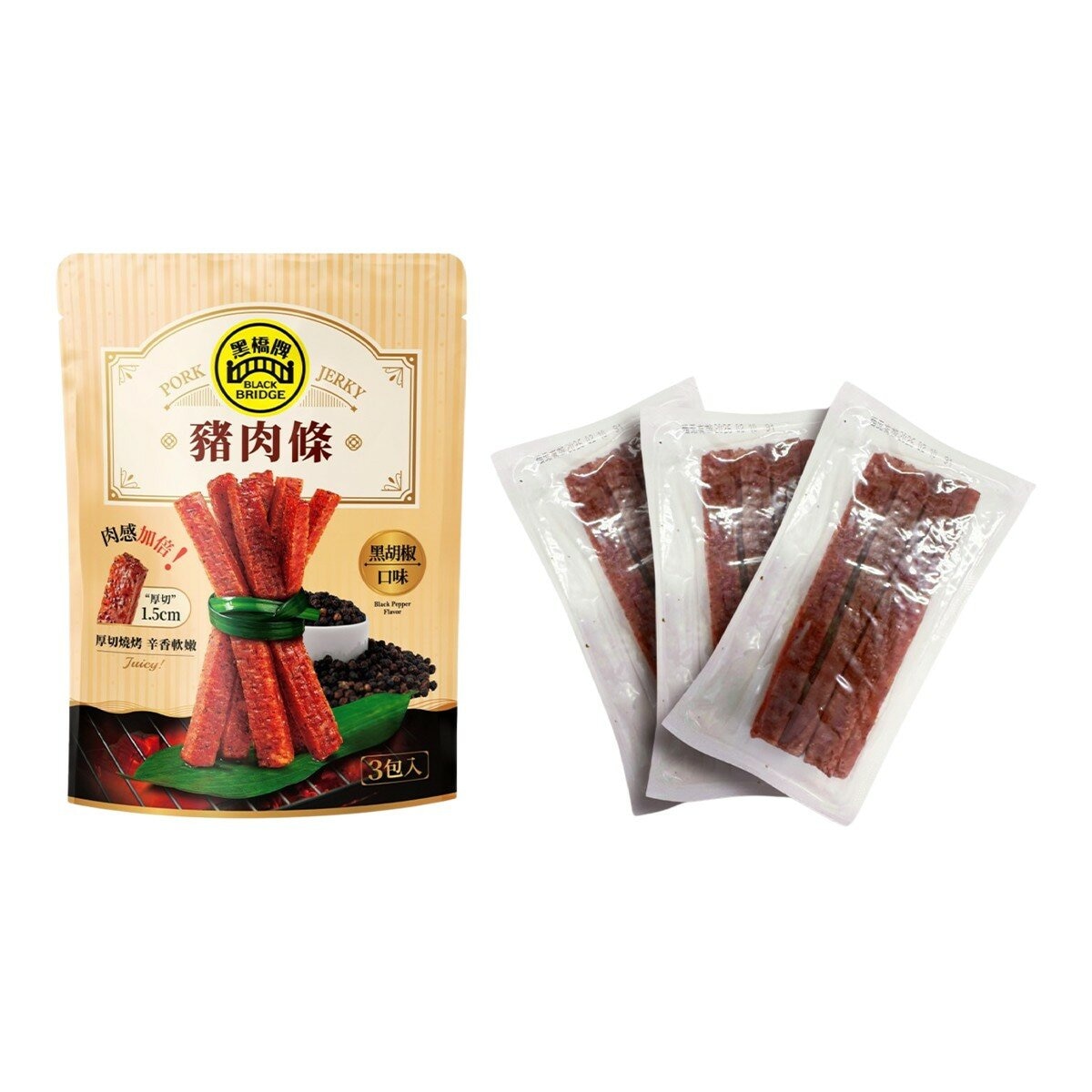 黑橋牌 黑胡椒豬肉條 450公克