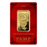 PAMP 龍年彌月黃金條塊 999.9 純金 1盎司