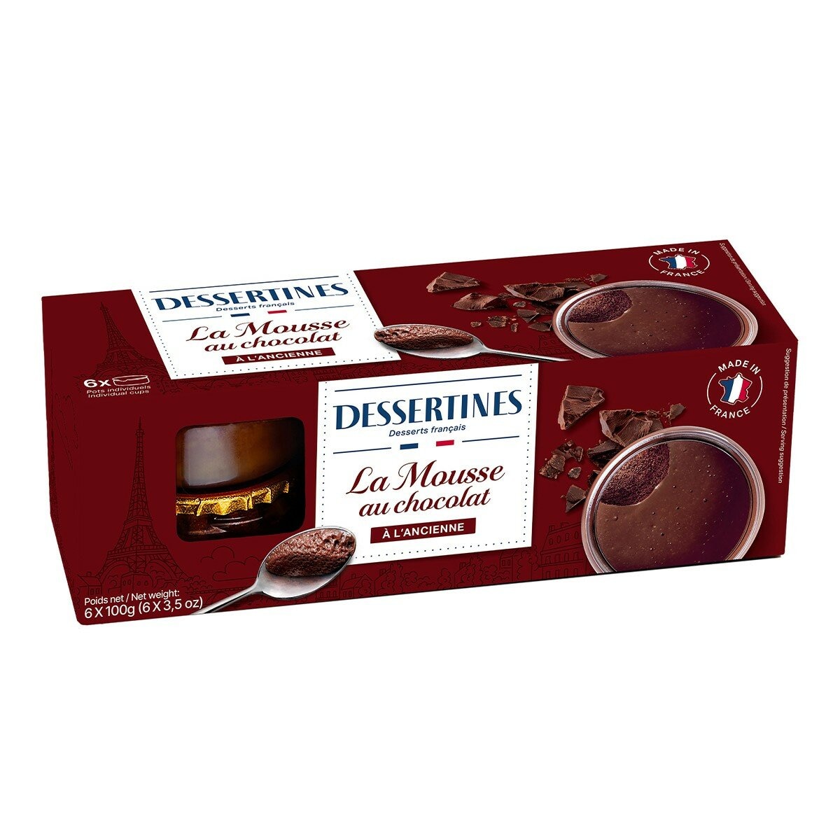 DESSERTINES 冷藏古典巧克力慕斯 100公克 X 6入