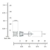 1.0克拉 18K白K金 方形鑽石耳環 VS2/I 1.0克拉 18K白K金 方形鑽石耳環 VS2/I