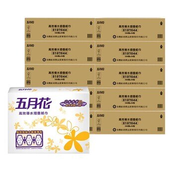 五月花 摺疊擦手紙 200抽 X 20包/組 五月花 摺疊擦手紙 200抽 X 20包/組