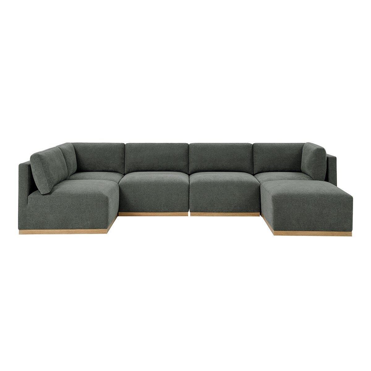 Henredon 布面模塊沙發六件組 灰色