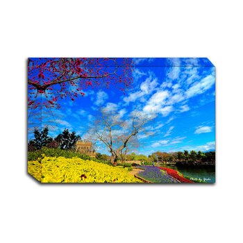春意盎然松木框油畫 60X90 cm 春意盎然松木框油畫 60X90 cm