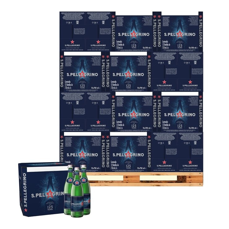 San Pellegrino 聖沛黎洛 天然氣泡水 750毫升 X 12瓶 X 56入