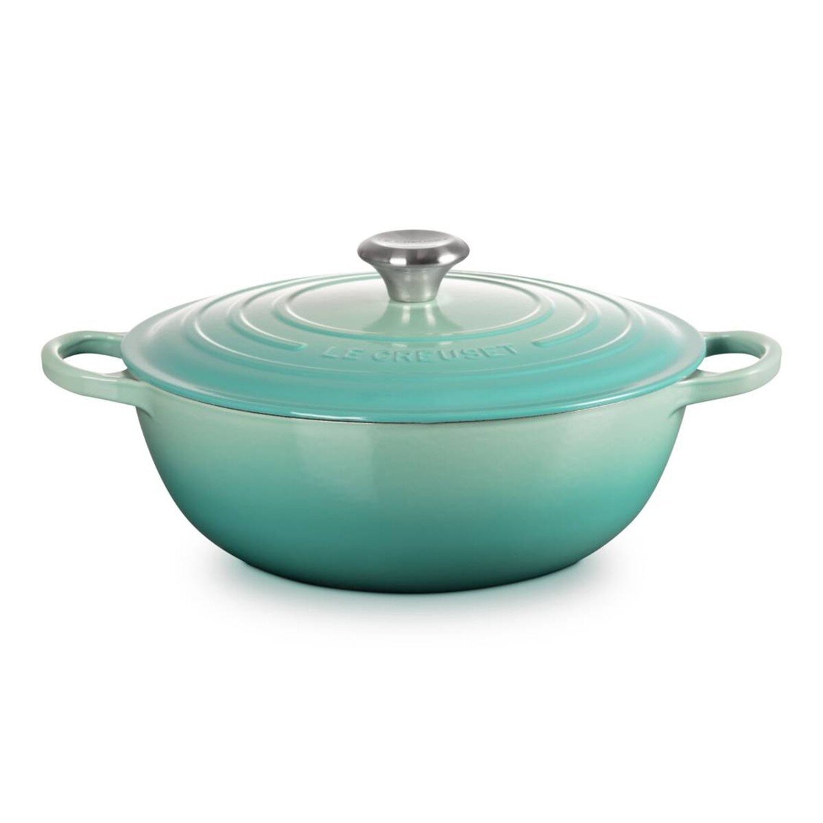 Le Creuset 媽咪鑄鐵鍋 含鋼頭鍋蓋 28公分 薄荷綠