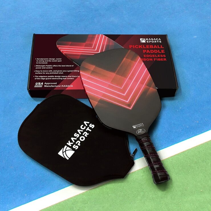 KASACA 紅V碳纖無邊匹克球拍