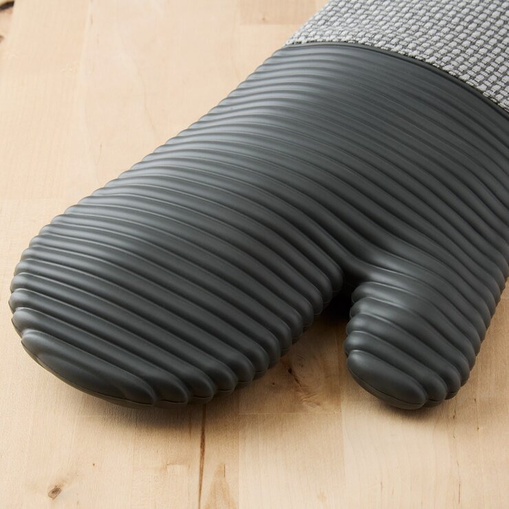 KitchenAid 矽膠廚房隔熱 4件組 (隔熱手套 X 2入 + 隔熱墊 X 2入) 灰