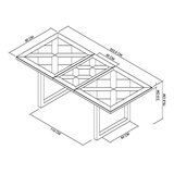 Bentley Designs Indus Rustic 橡木 餐桌椅四件組