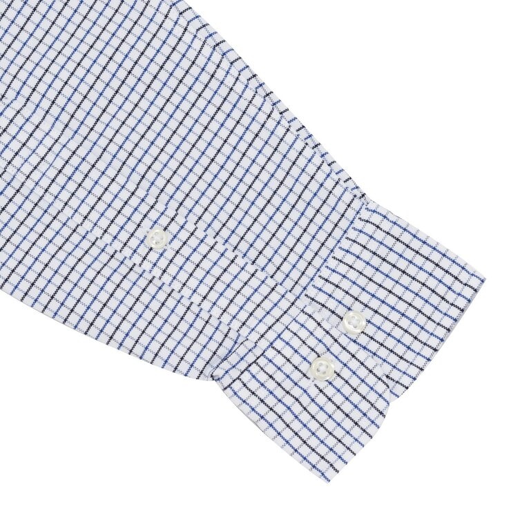 Brooks Brothers 男長袖襯衫 藍白格紋 L