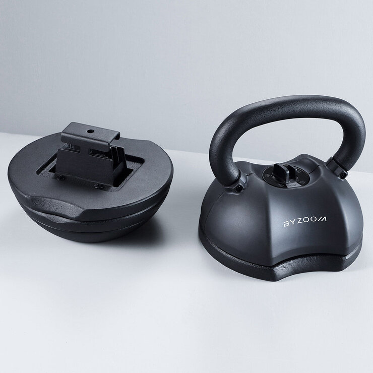 ByZoom 5段重量秒速可調整式壺鈴 30磅 黑