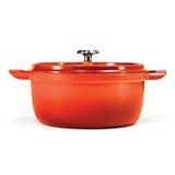 Tramontina 雙耳圓形鑄鐵鍋 含鋼頭鍋蓋 X 4件組 橘