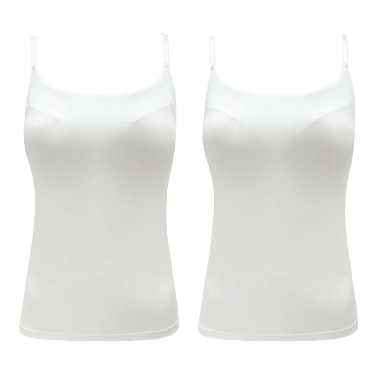 Body Blue 女細肩帶背心2入組 白