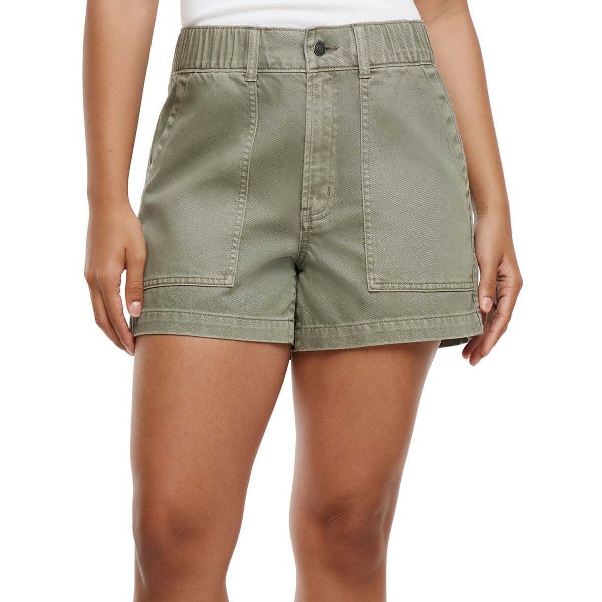 GAP 女鬆緊腰短褲 綠