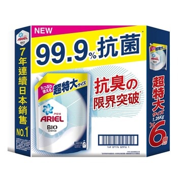 Ariel 抗菌抗臭洗衣精補充包 1260公克 X 6入 Ariel 抗菌抗臭洗衣精補充包 1260公克 X 6入