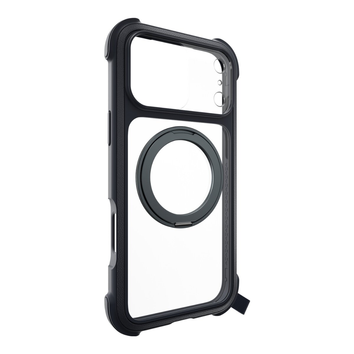 MAGEASY Odyssey Stand M 超軍規防摔磁吸支架手機殼 iPhone 17 Pro Max(皮革午夜) + 鏡頭保護貼Lenz 鈦合金(午夜鈦) + Vetro 9H 鋼化玻璃保護膜