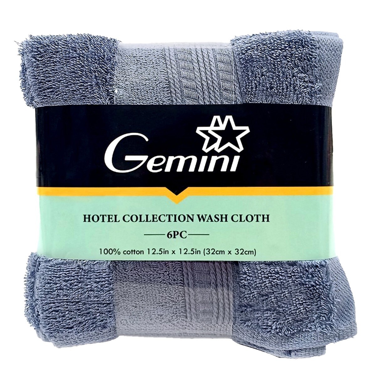 Gemini 飯店方巾 6入組 32公分 X 32公分 藍