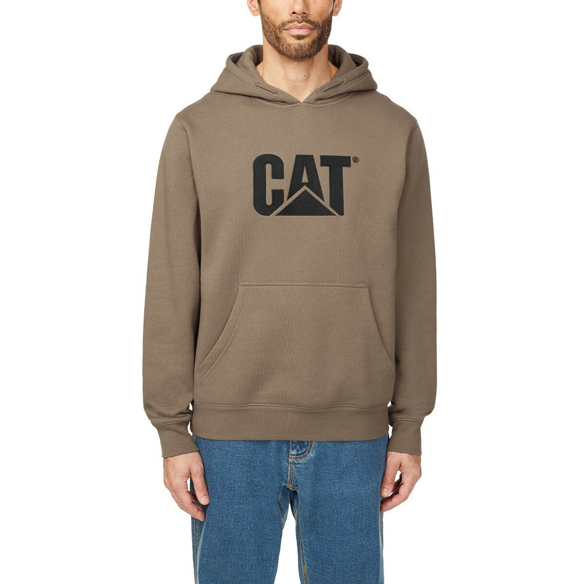 Caterpillar 男刷毛連帽上衣 棕