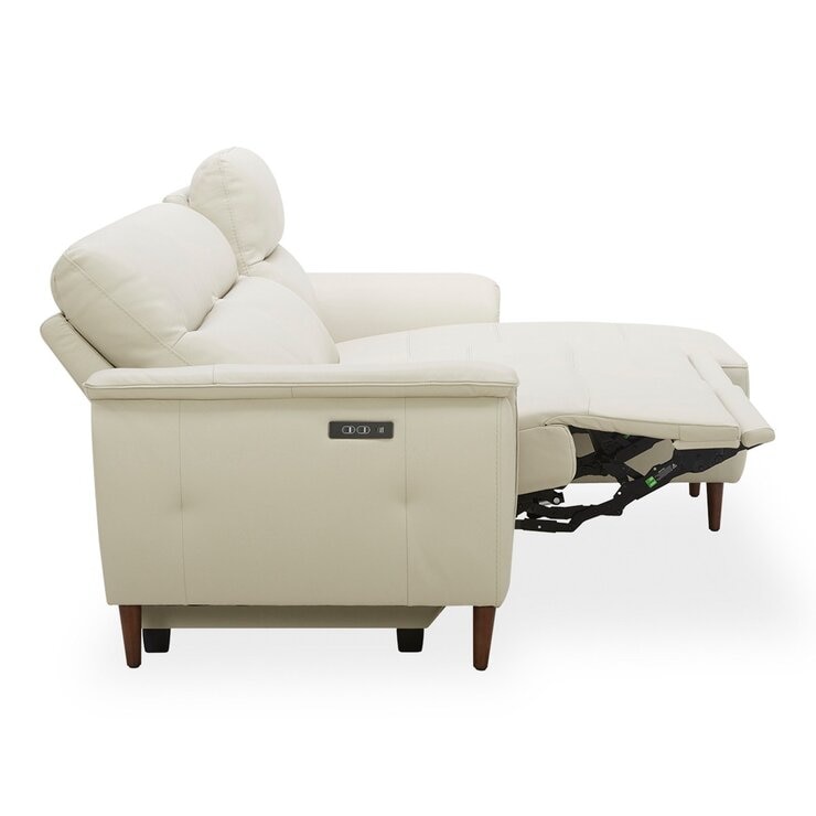 Aiden & Ivy 牛皮電動L型沙發 右