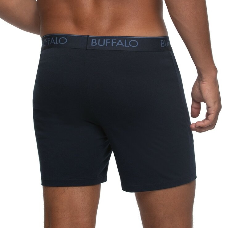 Buffalo 男針織平口內褲 5入組 XL 淺藍+深藍