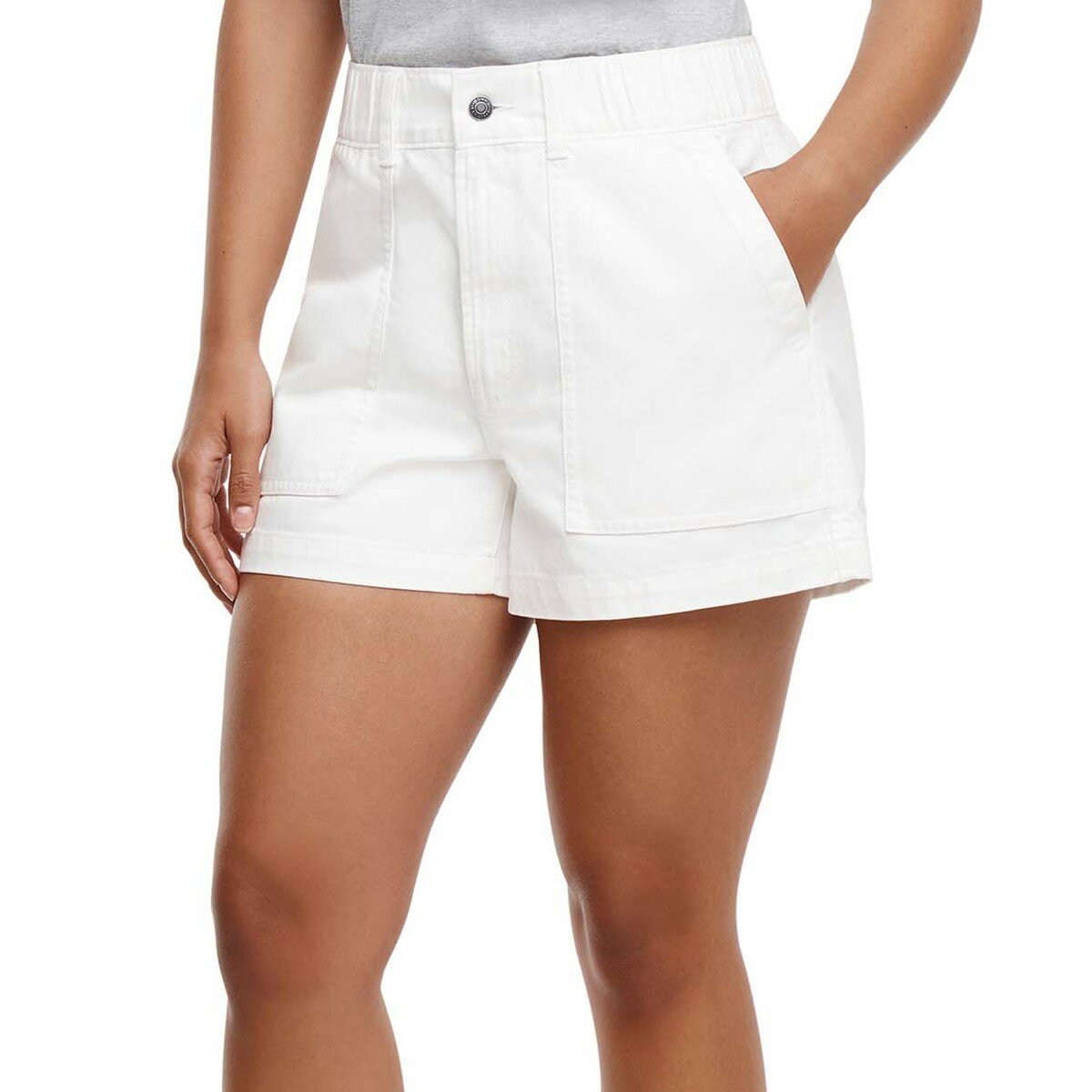 GAP 女鬆緊腰短褲 白