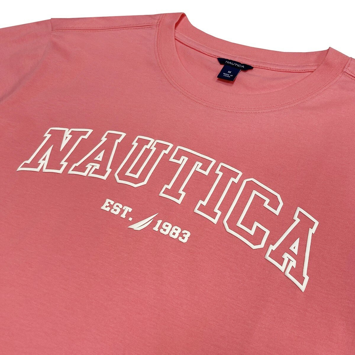 Nautica 女圓領短袖Logo上衣 粉 Nautica 女圓領短袖Logo上衣 粉