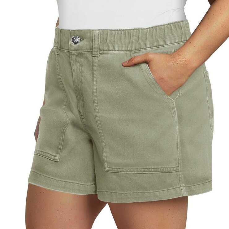 GAP 女鬆緊腰短褲 綠