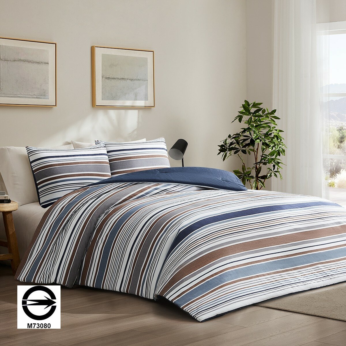 Serelena 雙人四季被 3件組 條紋