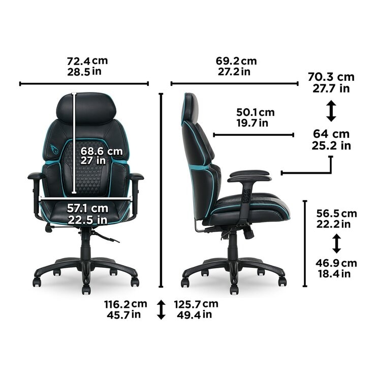 True Innovations 電競椅 黑藍